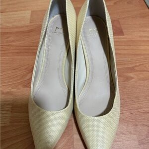 Marc Fisher Textured Cream Heels
